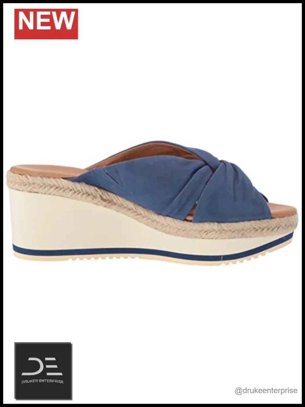 Womens Wedge Sandals Suede Slingback Pleated Memory Foam Comfort
